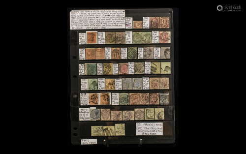 Stamp Interest - GB Queen Vic to 1935 collection from 1855 4d medium garter, 4d sage green pair,