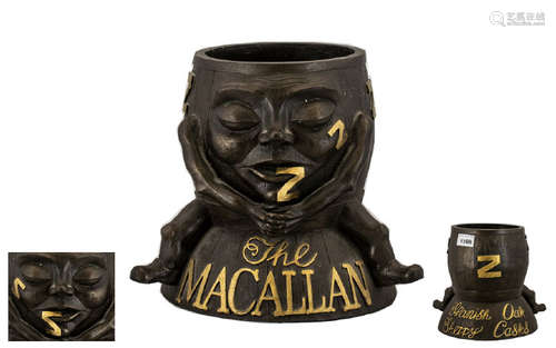 Unusual Novelty Bar Display Advertising Ice Bucket/ Wine Cooler depicting a sleeping comical