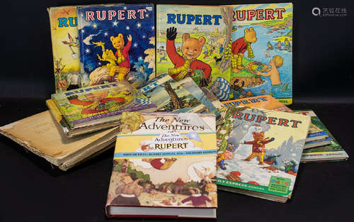 Collection of Rupert Bear Annuals - condition varies, mostly fair / good condition. 28 books in