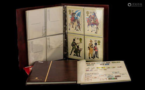 Red Post Office Postcard Album - full of PHQ (stamp) cards. All mint and unused. Comes with two A4