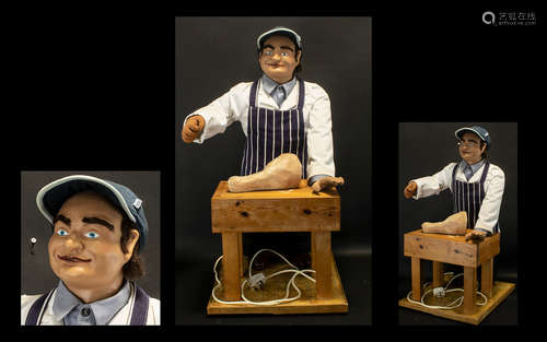 Advertising Automaton Interest Shop Display Mechanical Figure Mid 20th Century animated display