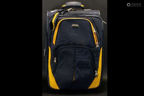 Ralph Lauren Suit Case / Travel Bag. Blue Polo Sport Ralph Lauren small suit case on wheels, in good