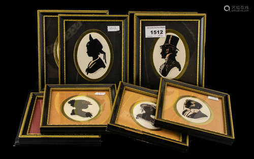 Collection of Pennyfarthing Galleries Silhouettes designed by Enid Elliott Linder, to include: His