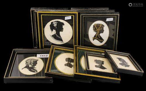 Collection of Silhouettes including original drawings by M Hughlock, comprising; William Cartwright,