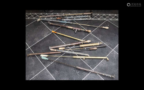 A Collection of Assorted Copper Garden Hand Pump Sprayers c1930's. Approx (10) in total. A/F,