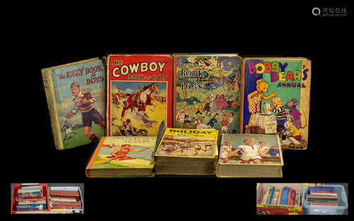 Large Collection of Vintage Children's Annuals including Girls & Boys Annual 1937; The Champion