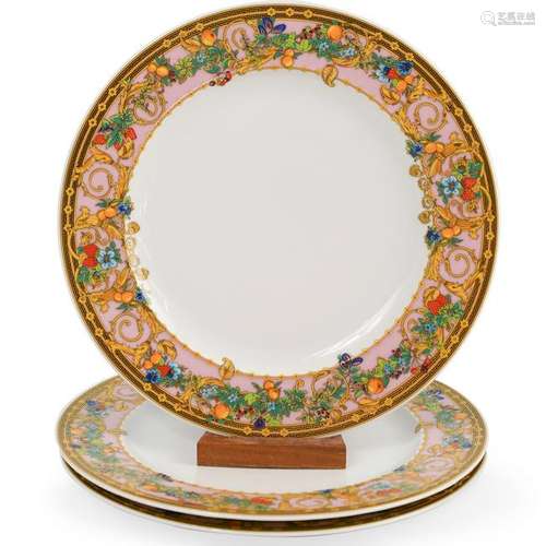 (3 Pc) Rosenthal Versace Le Jardin Fruit Plates