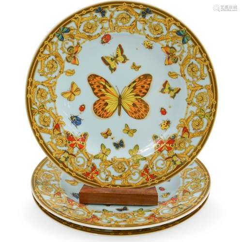 (3 Pc) Rosenthal Versace Le Jardin Salad Plates