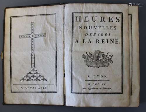 Heures nouvelles dédiées à la Reine. Lyon, 1790. \n…