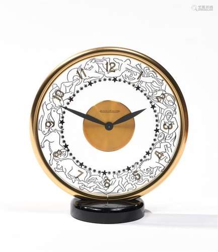 JAEGER LECOULTRE. Pendulette circulaire en plexigl…