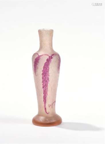 LEGRAS. Vase soliflore en verre multicouches dégag…