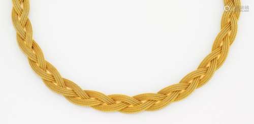 GOLD-COLLIER. Italien, um 1970. 750/- Gelbgold, Gesamtgewicht: 46,5g. L.ca. 43,5cm. Erläuterungen