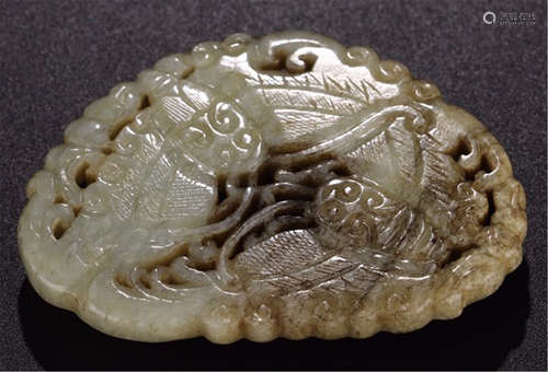 CHINESE NEPHRITE JADE PLAQUE