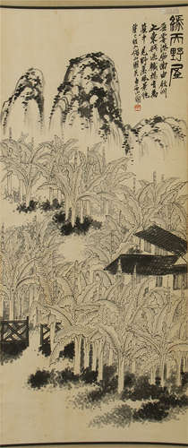 CHINESE SCROLL PAINTING OF MOUNTAIN VIEWS