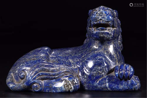 CHINESE LAPIS LION TABLE ITEM