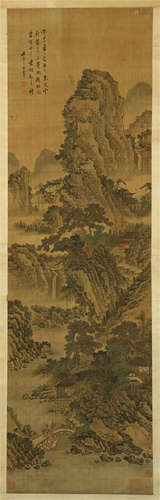 CHINESE SCROLL PAINTING OF MOUNTAIN VIEWS