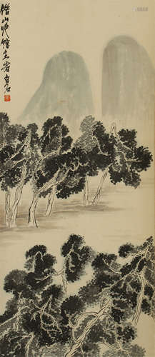 CHINESE SCROLL PAINTING OF LANDSCAPE