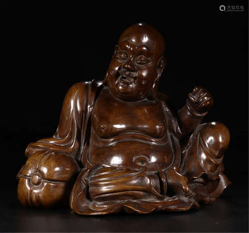 CHINESE BRONZE SEATED BUDDHA TABLE ITEM