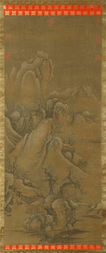 CHINESE SCROLL PAINTING OF MOUNTAIN VIEWS