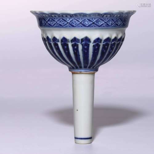 A Chinese Blue and White Porcelain Funnel