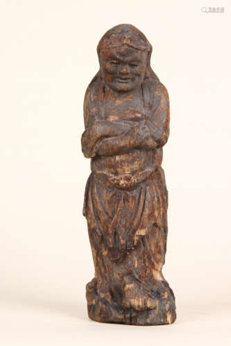 A Chinese Carved Agar-Wood Figure