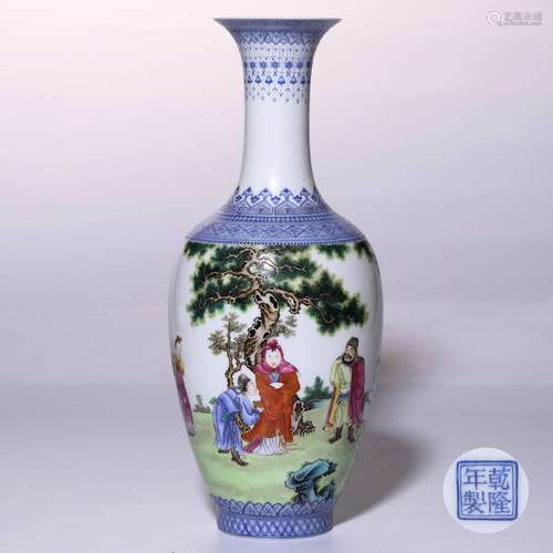 A Chinese Famille-Rose Porcelain Vase