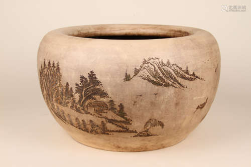 A Chinese Yixing Clay Water Bowl