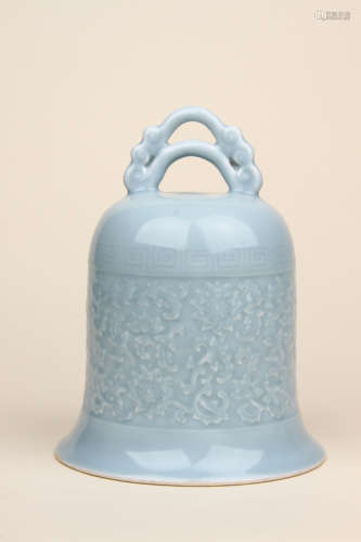 A Chinese Blue Glazed Porcelain Bell