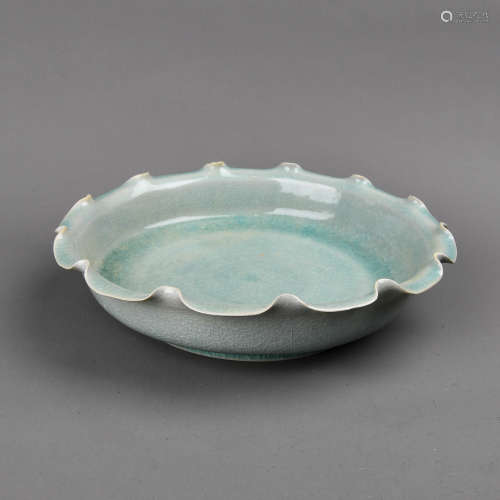 A Chinese Ru-Type Celadon Glazed Porcelain Brush Washer