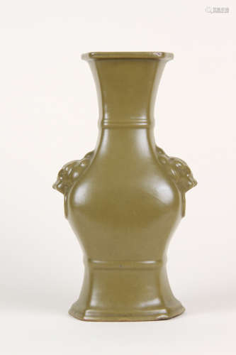 A Chinese Tea-Dust Glazed Porcelain Vase