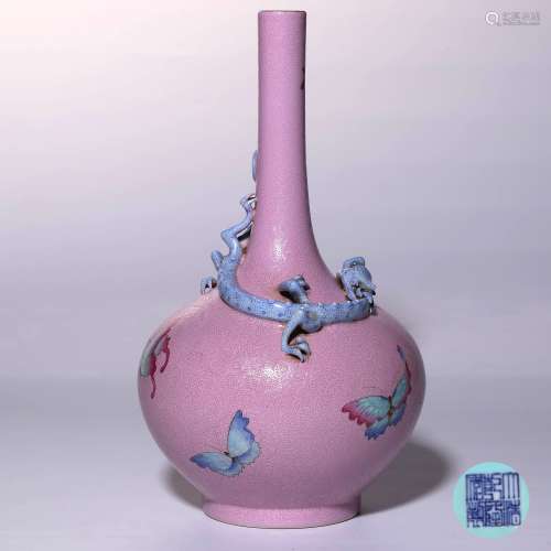 A Chinese Famille-Rose Porcelain Vase