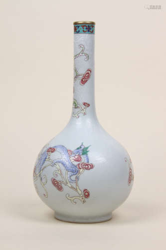 A Chinese Famille-Rose Porcelain Vase