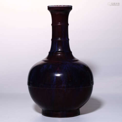 A Chinese Flambe Glazed Porcelain Vase