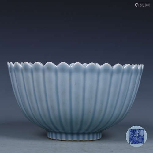 A Chinese Blue Glazed Porcelain Bowl