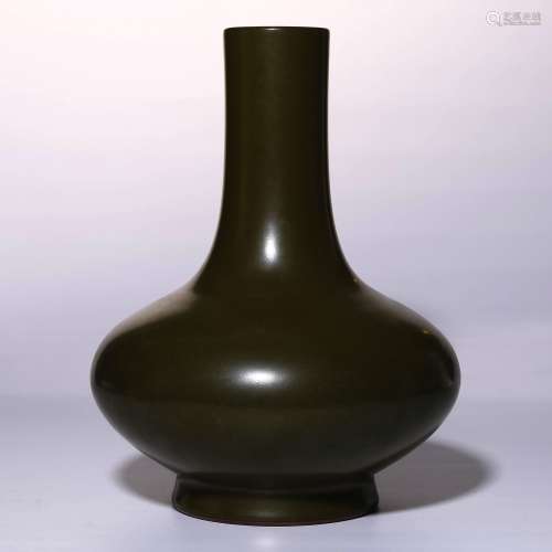 A Chinese Tea-Dust Glazed Porcelain Vase