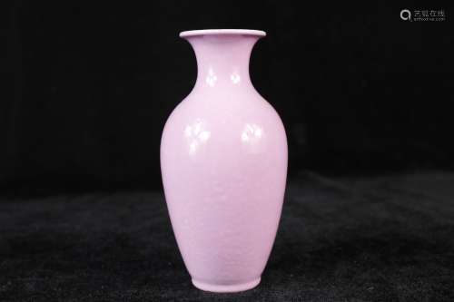 A Chinese Pink Glazed Porcelain Vase
