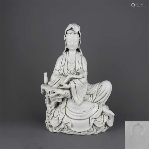 A Chinese Ding-Type Glazed Porcelain Figure of Buddha