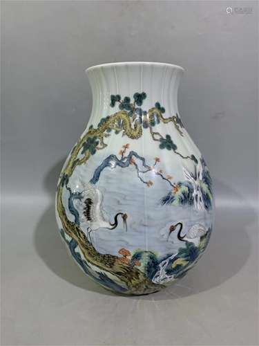 A Chinese Famille-Rose Porcelain Vase