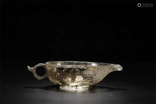 A Chinese Carved Crystal Cup