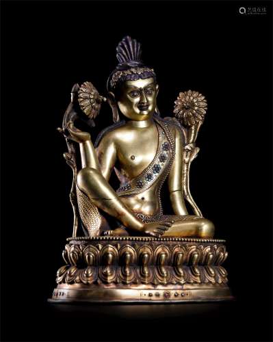 A Chinese Gilt Bronze Figure of Buddha