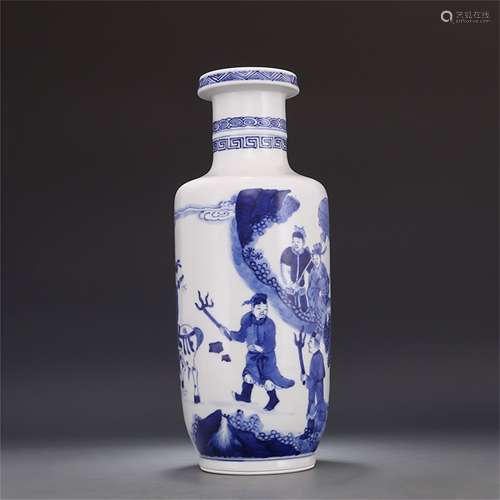 A Chinese Blue and White Porcelain Vase