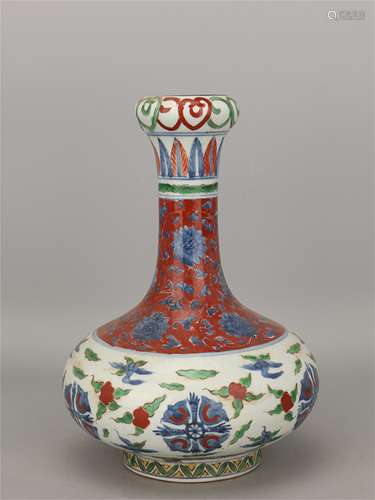 A Chinese Dou-Cai Glazed Porcelain Vase