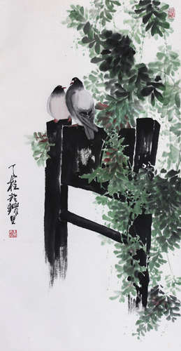 秦天柱《花鸟》