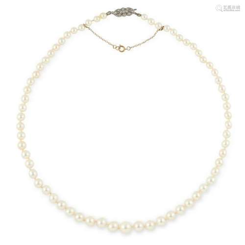PEARL BEAD NECKLACE comprising of a single row of