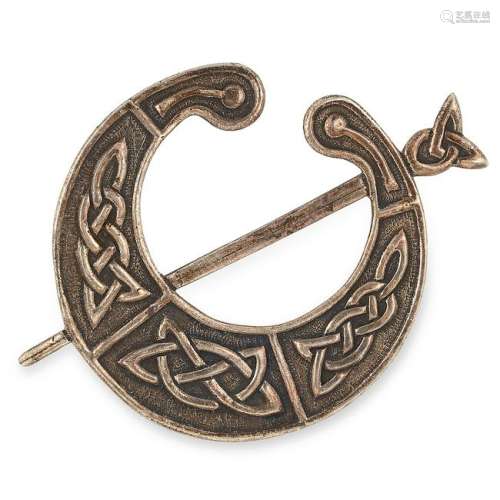 CELTIC STERLING SILVER BROOCH, IONA with Celtic motif,