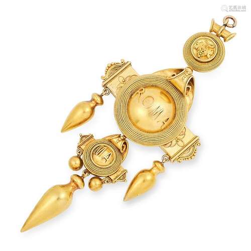 AN ANTIQUE GRAND TOUR PENDANT, 19TH CENTURY in Etruscan