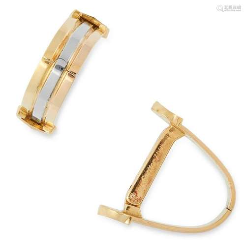 A PAIR OF C DE CARTIER TRINITY CUFFLINKS, CARTIER