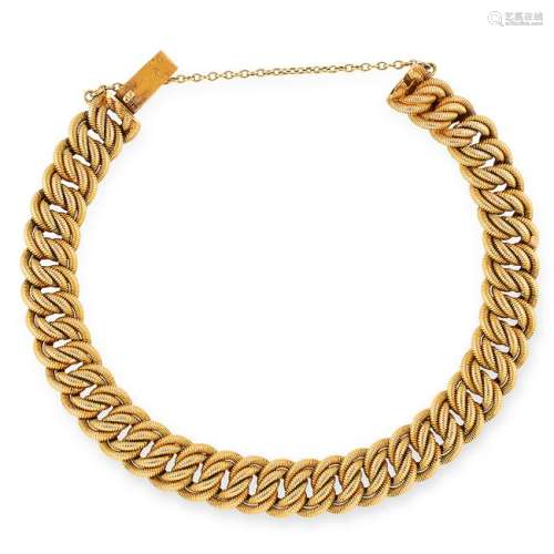 GOLD BRACELET, FRENCH comprising of textured gold