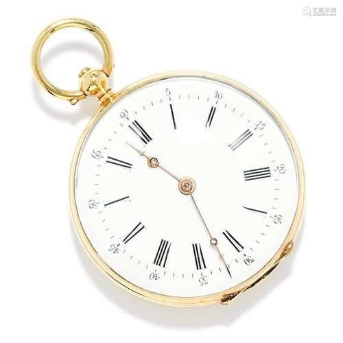 LADIES POCKET WATCH set with a white dial, with