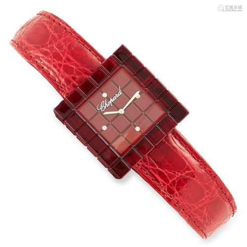 BE MAD WATCH, CHOPARD with red resin bezel and round